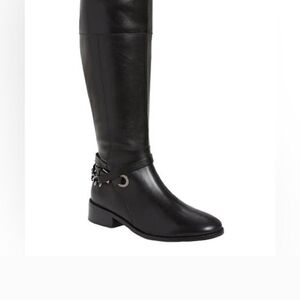 Seychelles Black Over the Knee Boots with Decorative Strap
